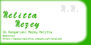 melitta mezey business card